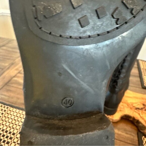 Vintage Soft Leather Black Equestrian Riding Boots Women’s Size 40 / US 10 - Picture 13 of 15